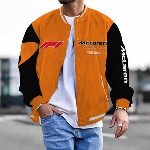 Men's Orange and Black Jacket
